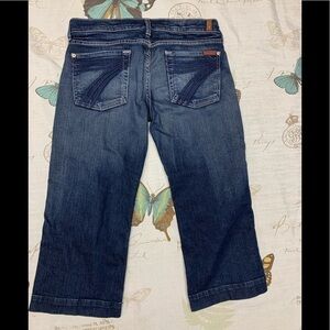 7 for all mankind crop dojo denim jeans